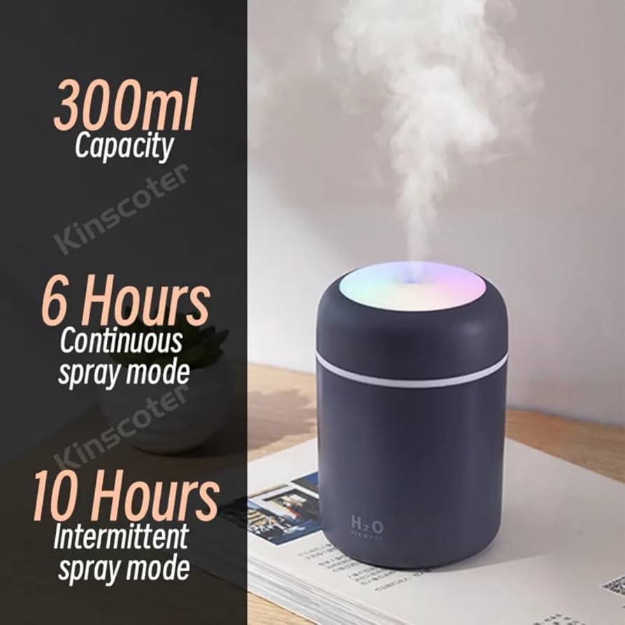 Colorful Cool Mist Mini Humidifier with LED Light
