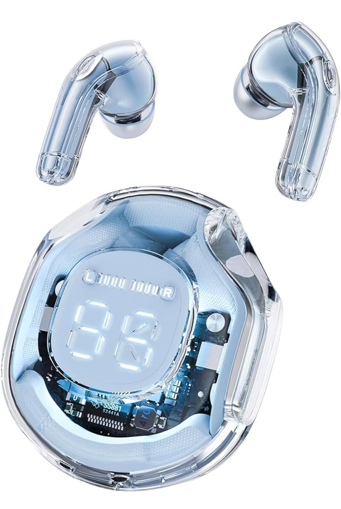 Stylish Wireless Bluetooth Earbuds with LED Battery Display ...