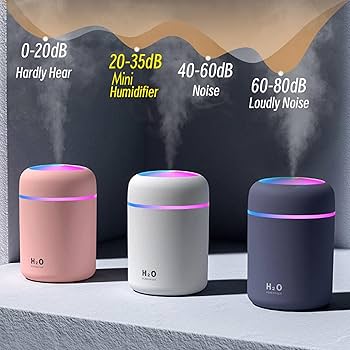 Colorful Cool Mist Mini Humidifier with LED Light