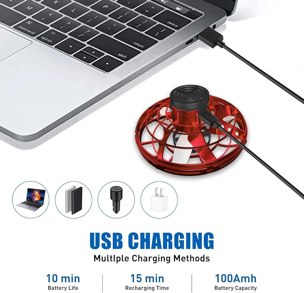 Flying Spinner Toy with LED Lights – ...