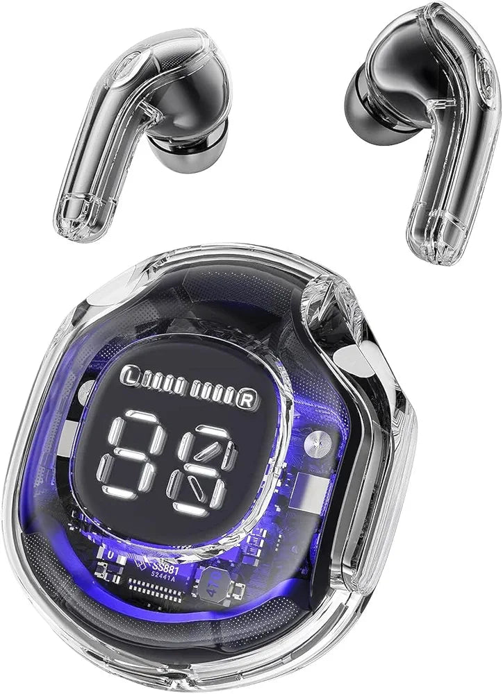 Stylish Wireless Bluetooth Earbuds with LED Battery Display ...