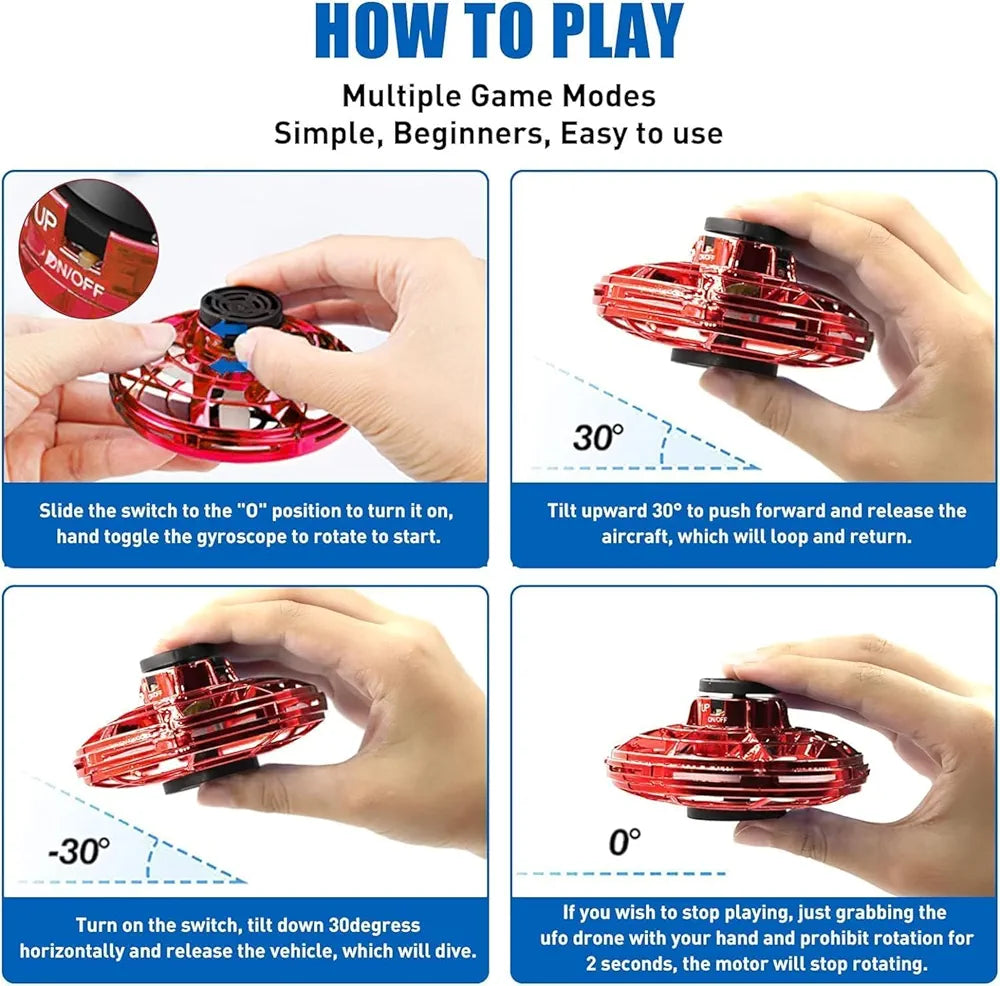 Flying Spinner Toy with LED Lights – ...