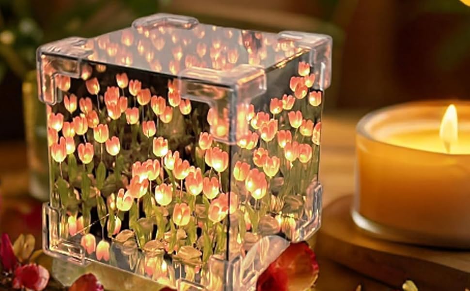 LED Infinity Flower Cube Decorative Night Lamp