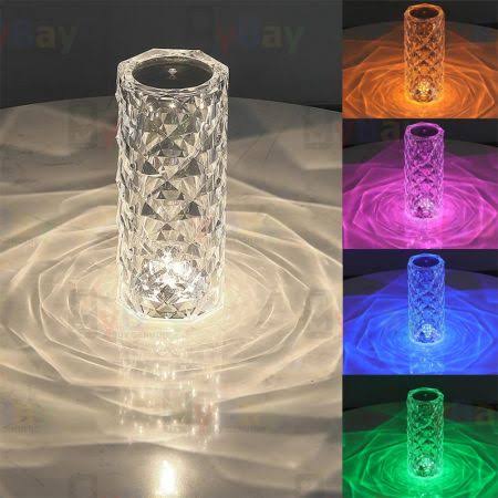 Crystal Table Lamp 16 Color Changing RGB  Diamond...